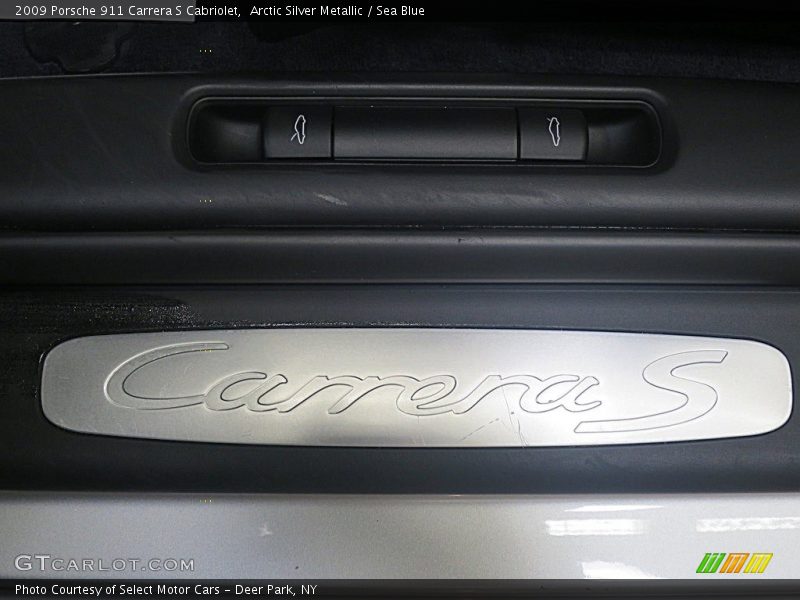 Arctic Silver Metallic / Sea Blue 2009 Porsche 911 Carrera S Cabriolet