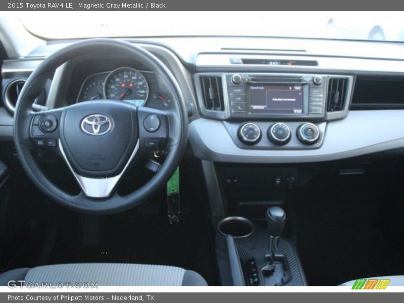 Magnetic Gray Metallic / Black 2015 Toyota RAV4 LE