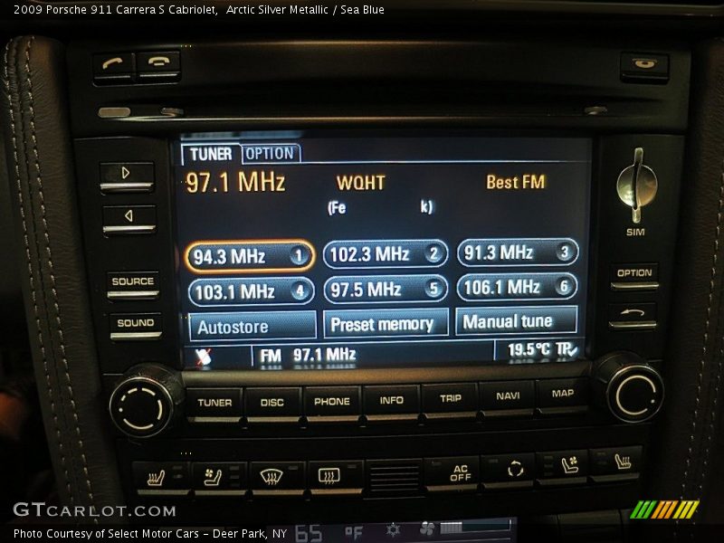 Arctic Silver Metallic / Sea Blue 2009 Porsche 911 Carrera S Cabriolet