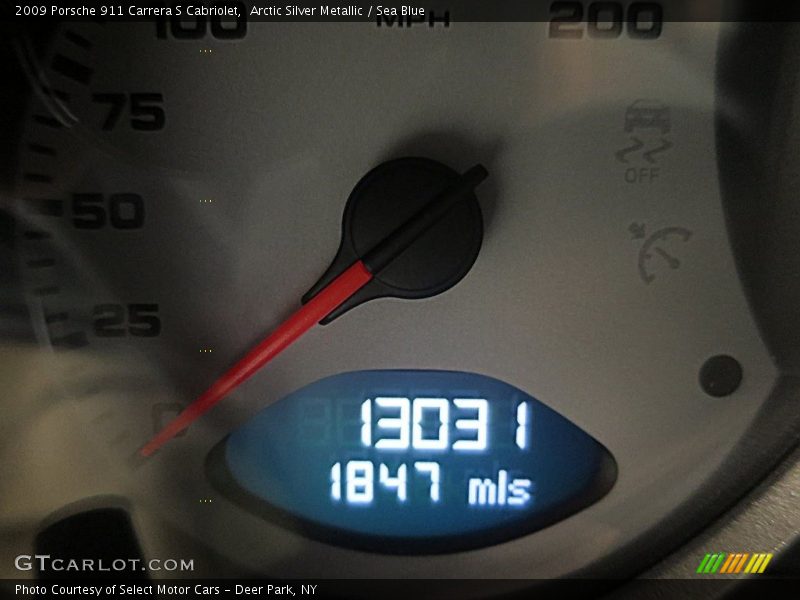 Arctic Silver Metallic / Sea Blue 2009 Porsche 911 Carrera S Cabriolet