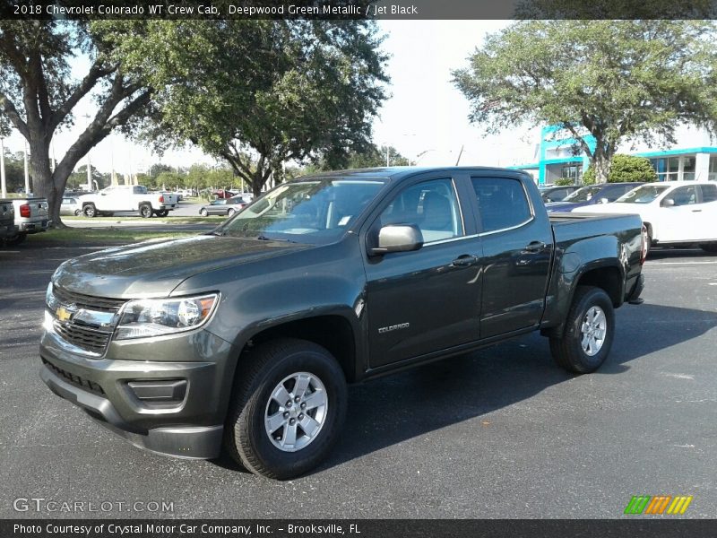 Deepwood Green Metallic / Jet Black 2018 Chevrolet Colorado WT Crew Cab