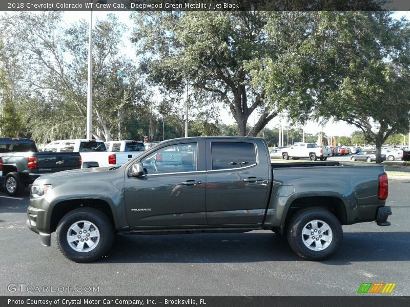 Deepwood Green Metallic / Jet Black 2018 Chevrolet Colorado WT Crew Cab