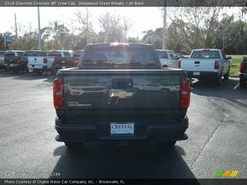 Deepwood Green Metallic / Jet Black 2018 Chevrolet Colorado WT Crew Cab