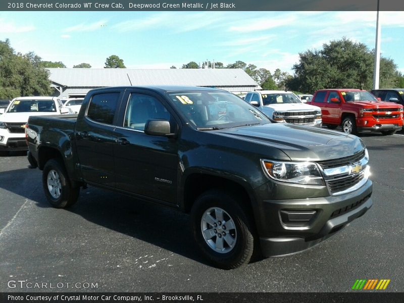 Deepwood Green Metallic / Jet Black 2018 Chevrolet Colorado WT Crew Cab
