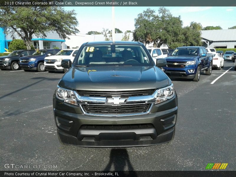 Deepwood Green Metallic / Jet Black 2018 Chevrolet Colorado WT Crew Cab