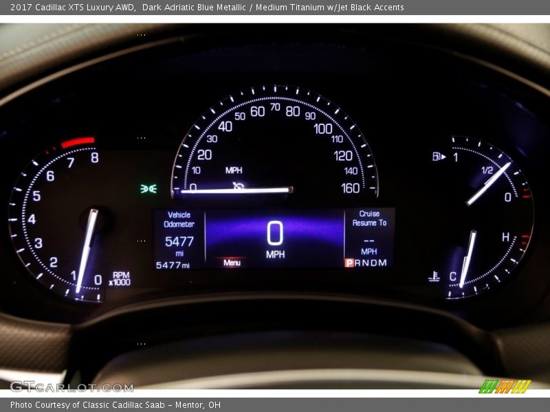 Dark Adriatic Blue Metallic / Medium Titanium w/Jet Black Accents 2017 Cadillac XTS Luxury AWD