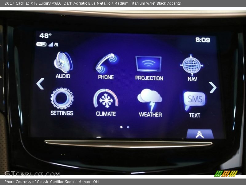 Dark Adriatic Blue Metallic / Medium Titanium w/Jet Black Accents 2017 Cadillac XTS Luxury AWD