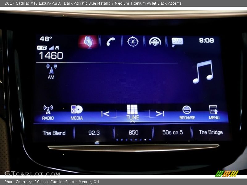 Dark Adriatic Blue Metallic / Medium Titanium w/Jet Black Accents 2017 Cadillac XTS Luxury AWD