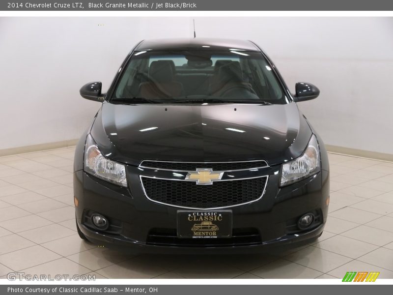 Black Granite Metallic / Jet Black/Brick 2014 Chevrolet Cruze LTZ