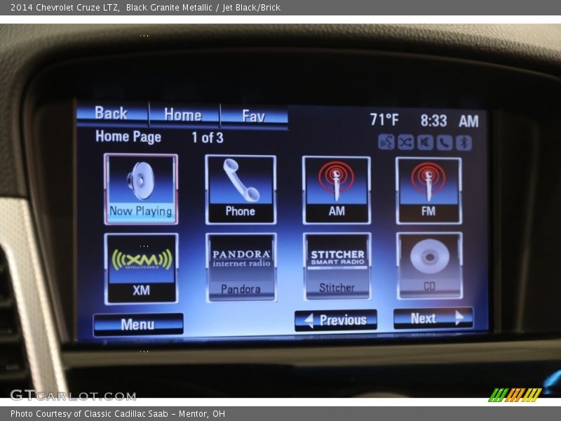 Black Granite Metallic / Jet Black/Brick 2014 Chevrolet Cruze LTZ