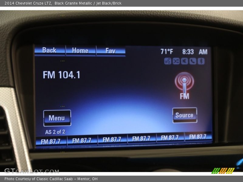 Black Granite Metallic / Jet Black/Brick 2014 Chevrolet Cruze LTZ