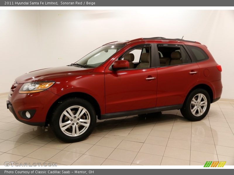Sonoran Red / Beige 2011 Hyundai Santa Fe Limited