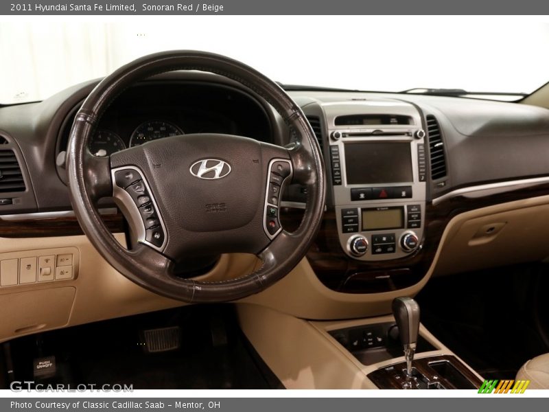 Sonoran Red / Beige 2011 Hyundai Santa Fe Limited