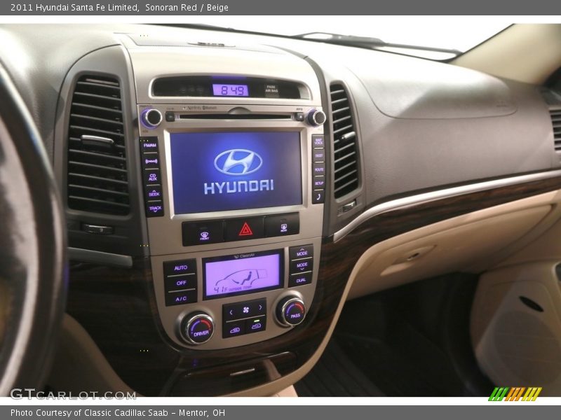 Sonoran Red / Beige 2011 Hyundai Santa Fe Limited