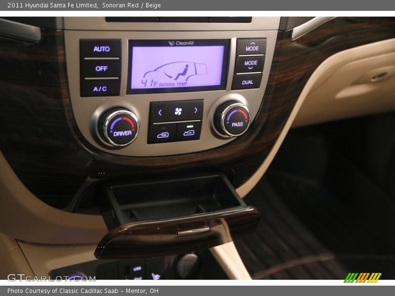 Sonoran Red / Beige 2011 Hyundai Santa Fe Limited