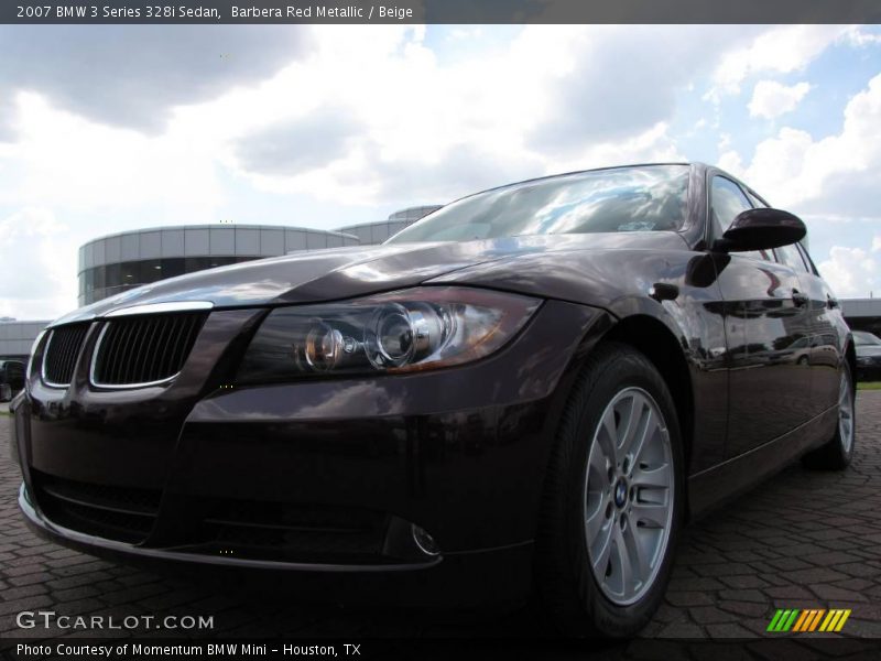 Barbera Red Metallic / Beige 2007 BMW 3 Series 328i Sedan