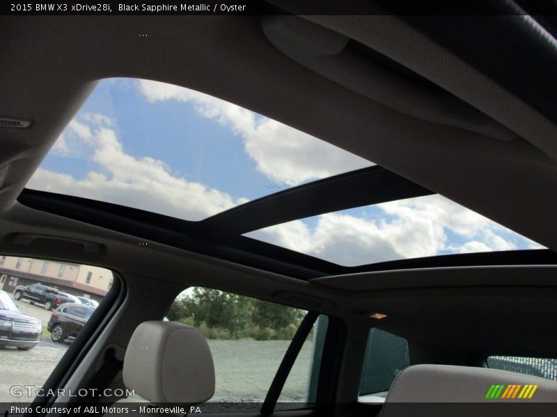 Black Sapphire Metallic / Oyster 2015 BMW X3 xDrive28i