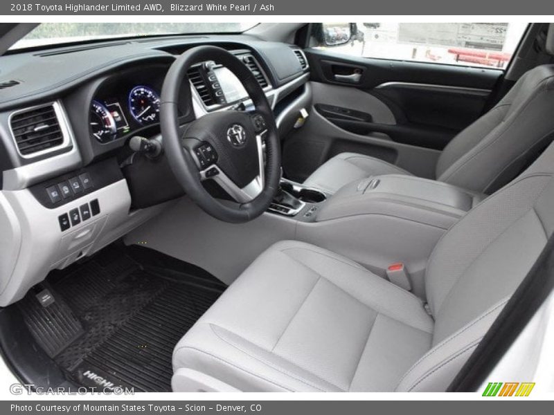 Blizzard White Pearl / Ash 2018 Toyota Highlander Limited AWD