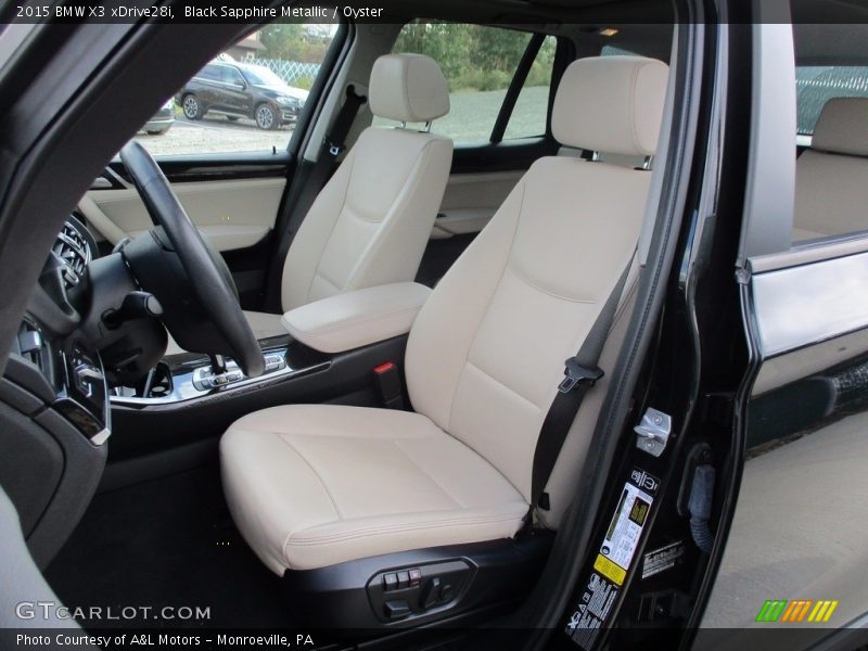 Black Sapphire Metallic / Oyster 2015 BMW X3 xDrive28i