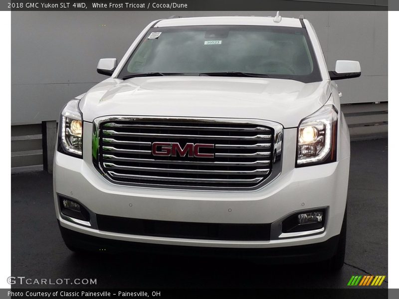 White Frost Tricoat / Cocoa/Dune 2018 GMC Yukon SLT 4WD