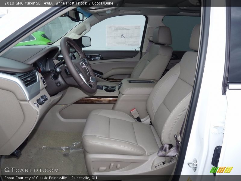 White Frost Tricoat / Cocoa/Dune 2018 GMC Yukon SLT 4WD
