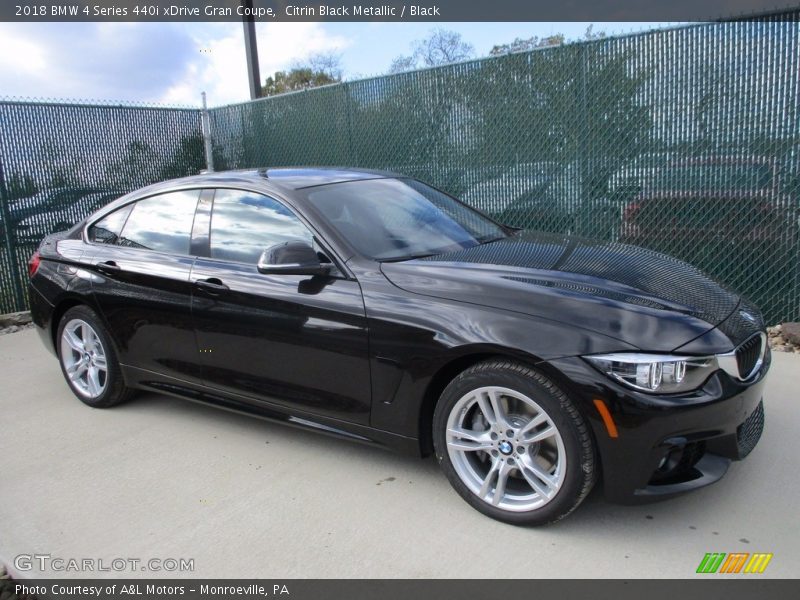 Citrin Black Metallic / Black 2018 BMW 4 Series 440i xDrive Gran Coupe