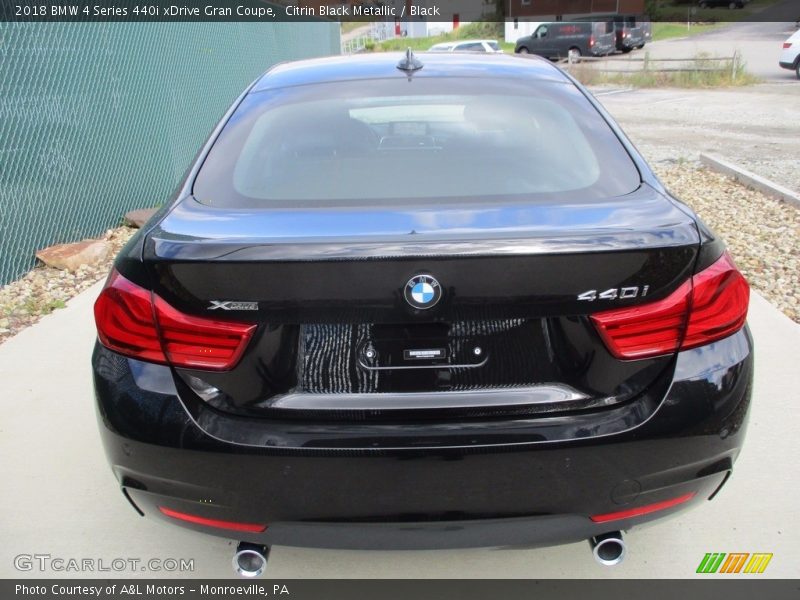 Citrin Black Metallic / Black 2018 BMW 4 Series 440i xDrive Gran Coupe