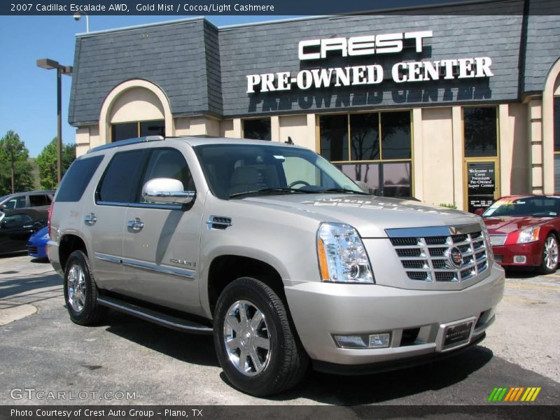 Gold Mist / Cocoa/Light Cashmere 2007 Cadillac Escalade AWD