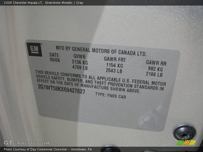 Silverstone Metallic / Gray 2006 Chevrolet Impala LT