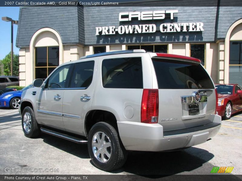 Gold Mist / Cocoa/Light Cashmere 2007 Cadillac Escalade AWD