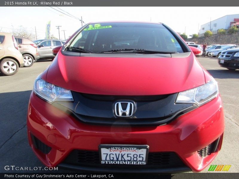 Milano Red / Black 2015 Honda Fit LX