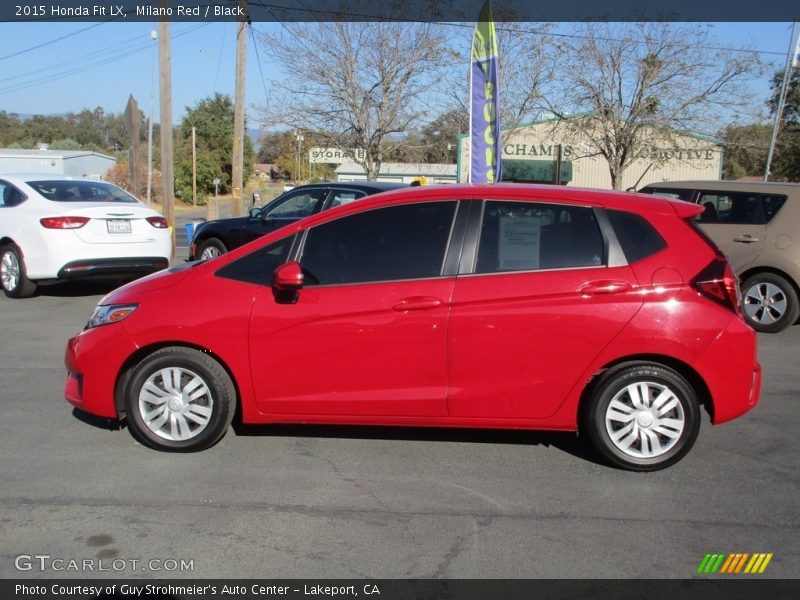Milano Red / Black 2015 Honda Fit LX