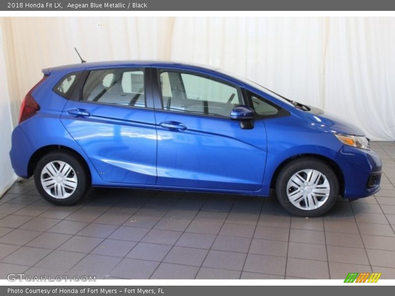 Aegean Blue Metallic / Black 2018 Honda Fit LX