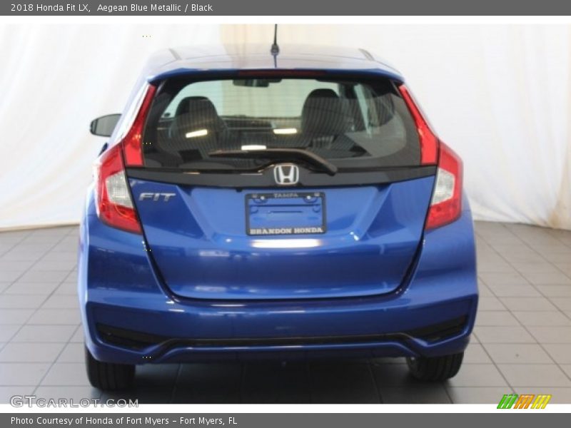 Aegean Blue Metallic / Black 2018 Honda Fit LX