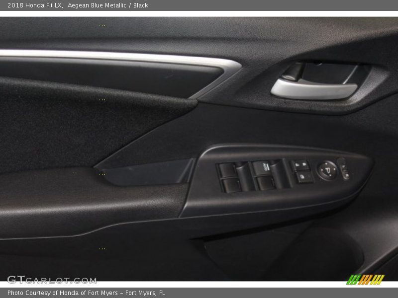 Aegean Blue Metallic / Black 2018 Honda Fit LX