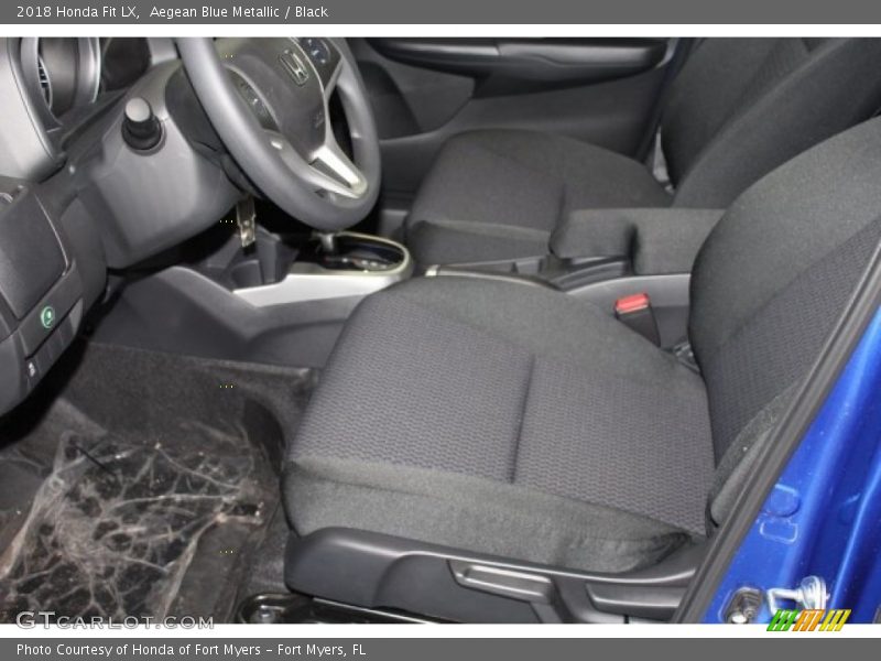 Aegean Blue Metallic / Black 2018 Honda Fit LX