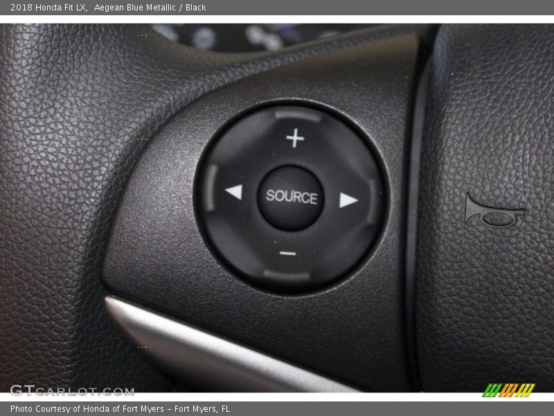 Aegean Blue Metallic / Black 2018 Honda Fit LX