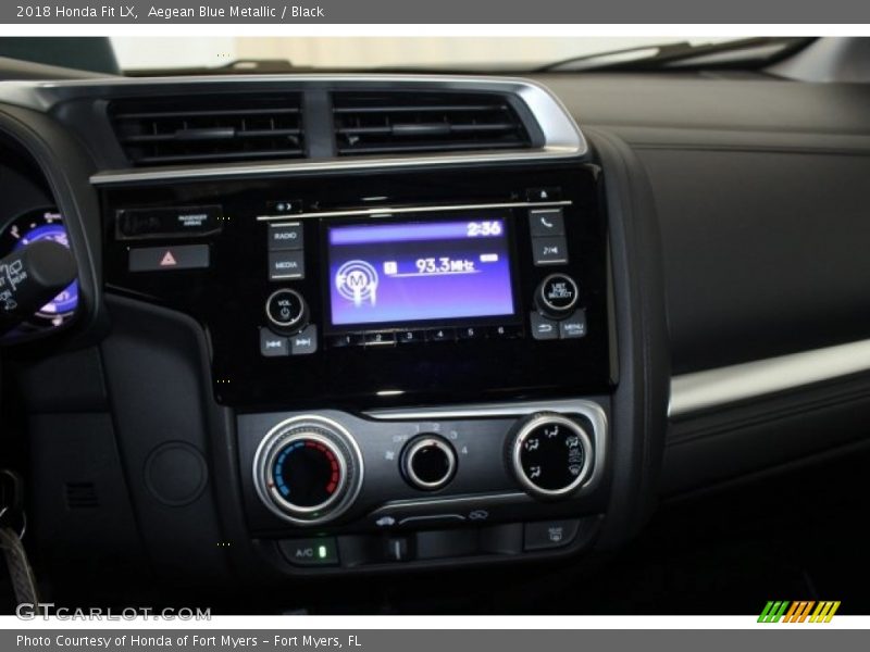 Aegean Blue Metallic / Black 2018 Honda Fit LX