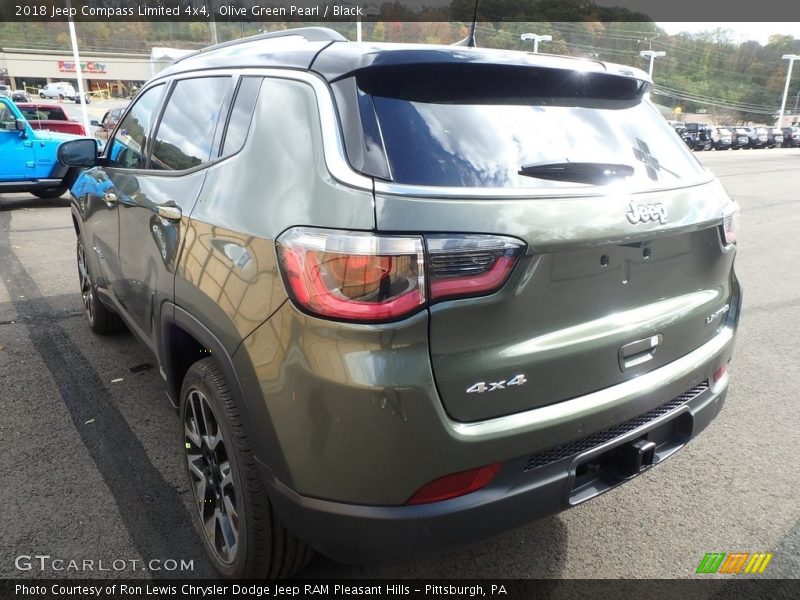 Olive Green Pearl / Black 2018 Jeep Compass Limited 4x4