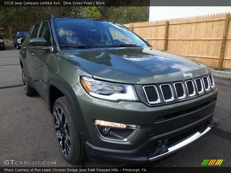 Olive Green Pearl / Black 2018 Jeep Compass Limited 4x4