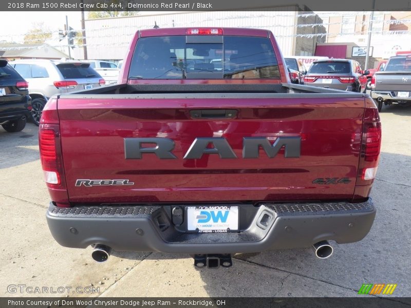 Delmonico Red Pearl / Black 2018 Ram 1500 Rebel Crew Cab 4x4