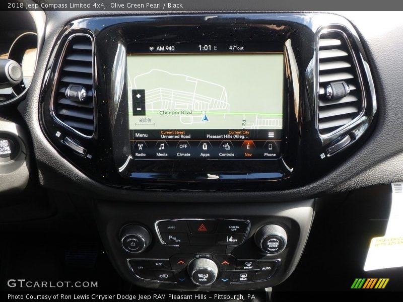 Olive Green Pearl / Black 2018 Jeep Compass Limited 4x4