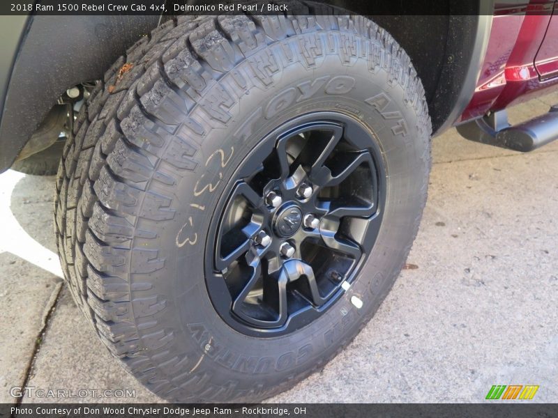 Delmonico Red Pearl / Black 2018 Ram 1500 Rebel Crew Cab 4x4