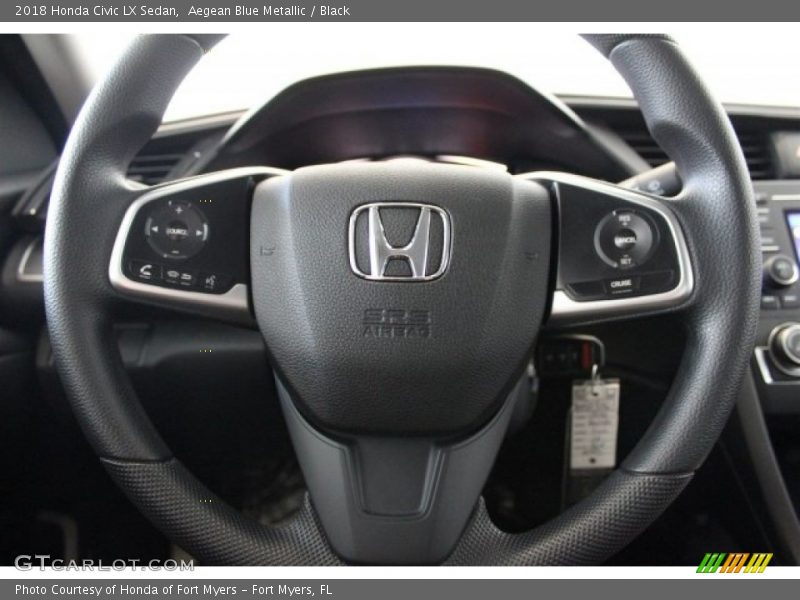 Aegean Blue Metallic / Black 2018 Honda Civic LX Sedan