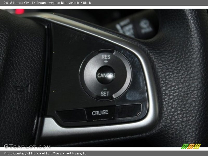 Aegean Blue Metallic / Black 2018 Honda Civic LX Sedan