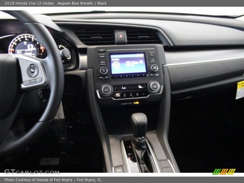 Aegean Blue Metallic / Black 2018 Honda Civic LX Sedan