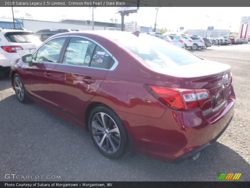 Crimson Red Pearl / Slate Black 2018 Subaru Legacy 2.5i Limited