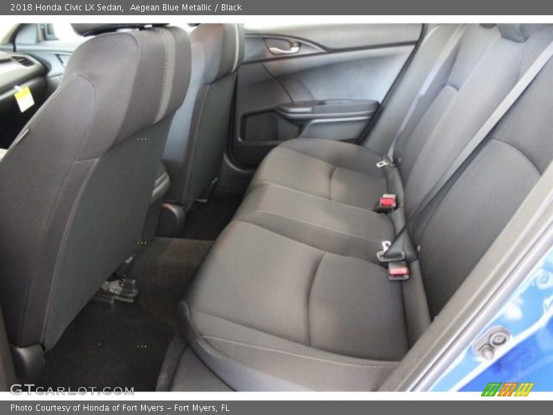Aegean Blue Metallic / Black 2018 Honda Civic LX Sedan