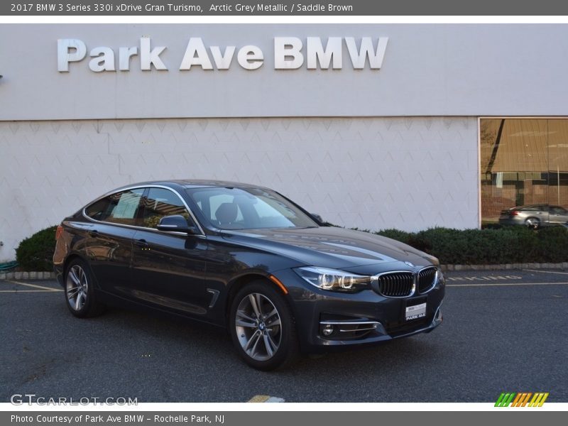 Arctic Grey Metallic / Saddle Brown 2017 BMW 3 Series 330i xDrive Gran Turismo