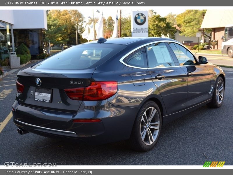 Arctic Grey Metallic / Saddle Brown 2017 BMW 3 Series 330i xDrive Gran Turismo